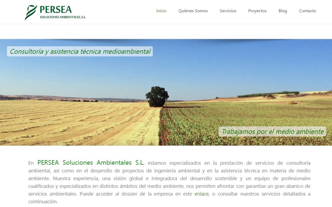 Estrenamos web en PERSEA Soluciones Ambientales